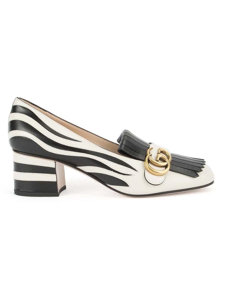 Gucci Gg Vamp Fringe Loafers - Black