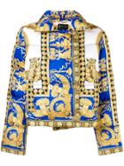 Versace Double-breasted Padded Jacket - Yellow & Orange