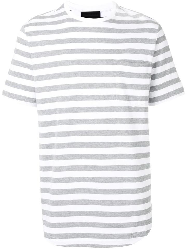 Diesel Black Gold Striped T-shirt, Men's, Size: Small, Grey, Cotton