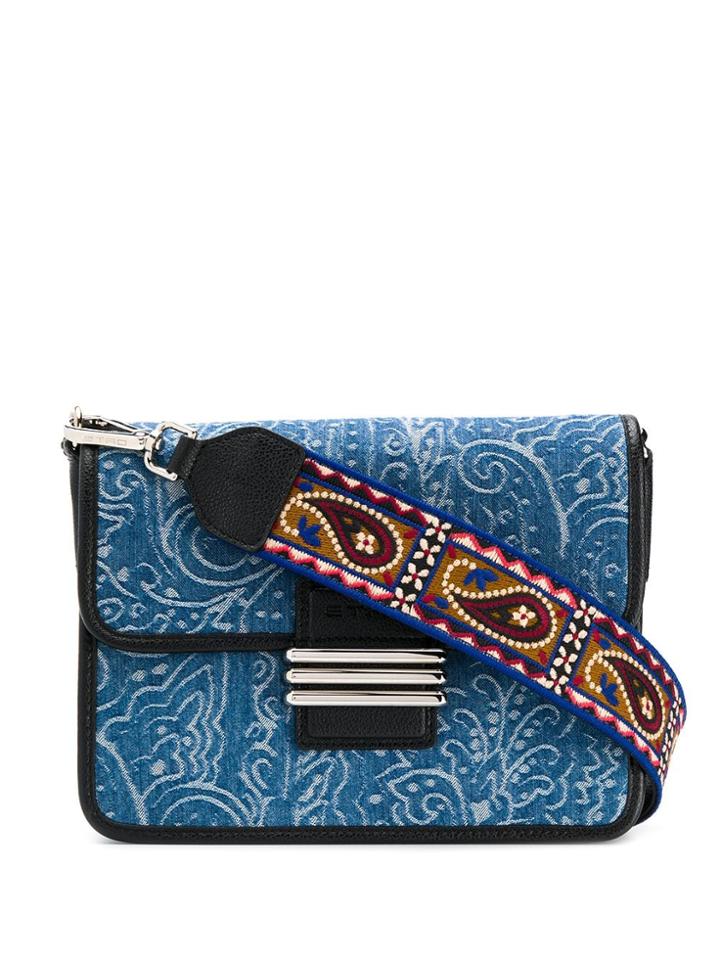 Etro Paisley Print Crossbody Bag - Blue