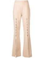 Jonathan Simkhai Tailored Front Slit Trousers - Neutrals