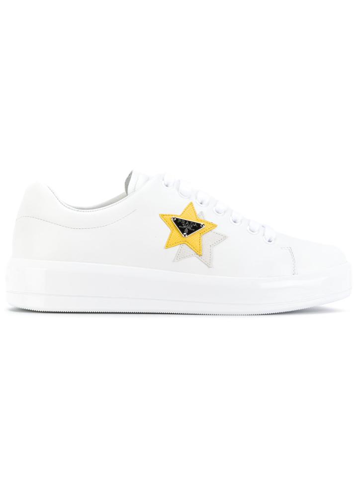 Prada Star Patch Sneakers - White