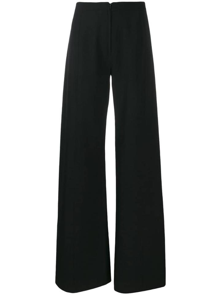 Emanuel Ungaro Pre-owned 1970's Wide-legged High Rise Trousers - Black