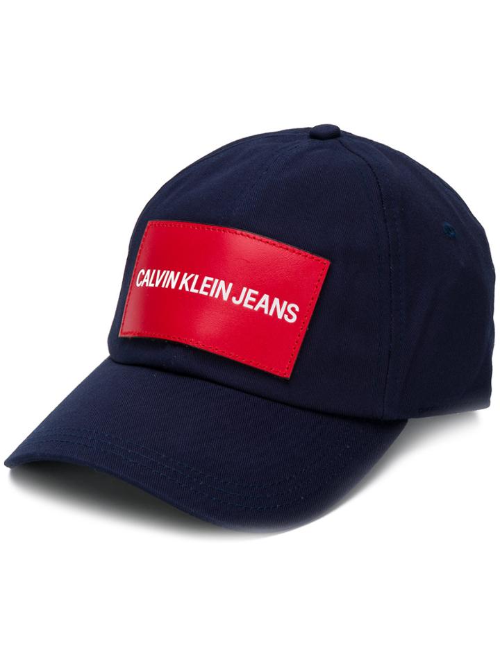 Calvin Klein Jeans Logo Patch Cap - Blue