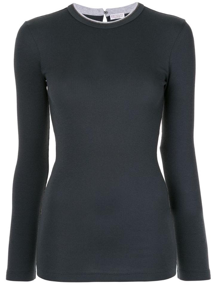 Brunello Cucinelli Classic Long Sleeve Top - Blue