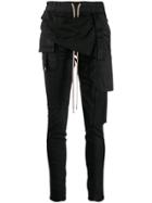 Rick Owens Drkshdw Deconstructed Wax Trousers - Black
