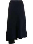 Mrz Asymmetric Knit Midi Skirt - Blue