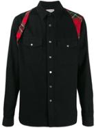 Alexander Mcqueen Plaid Harness Shirt - Black
