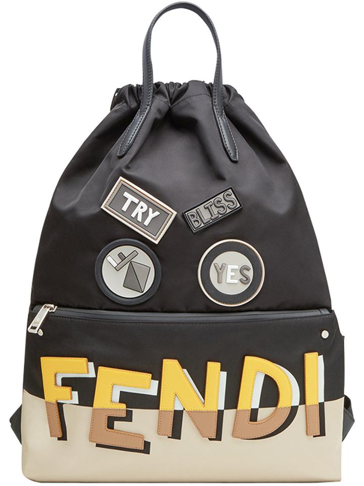 Fendi Appliqué Shadow Logo Backpack - Black