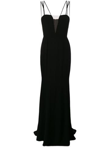 Francesco Paolo Salerno Strappy Evening Dress - Black