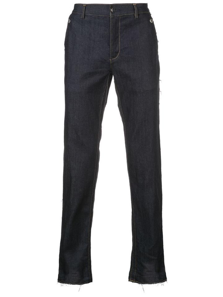 Takahiromiyashita The Soloist Frayed Detail Jeans - Blue