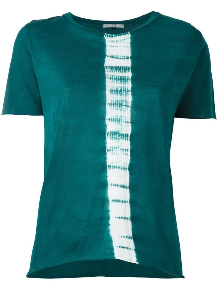Suzusan Tie-dye Detail T-shirt, Women's, Size: S, Green, Cotton