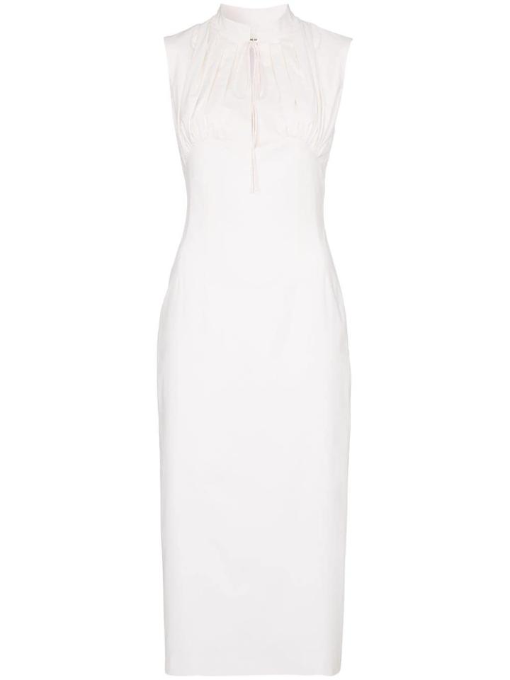 Aleksandre Akhalkatsishvili Sleeveless High Neck Fitted Midi Dress -