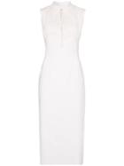Aleksandre Akhalkatsishvili Sleeveless High Neck Fitted Midi Dress -