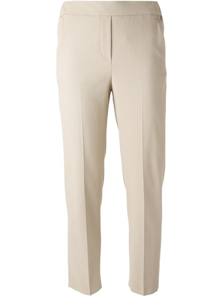 Fay Cropped Crepe Trousers, Women's, Size: 48, Nude/neutrals, Viscose/acetate/spandex/elastane