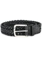 Whitehouse Cox Braided Belt, Men's, Size: 110, Black, Calf Leather