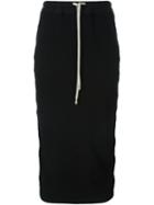 Rick Owens Drkshdw Drawstring Fastening Skirt, Women's, Size: Large, Black, Cotton