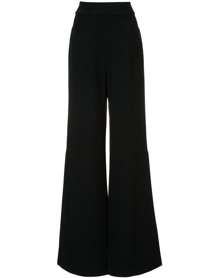 Alexis Slit High-waisted Trousers, Women's, Size: Small, Black, Acetate/viscose