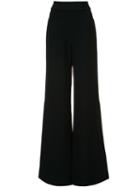 Alexis Slit High-waisted Trousers, Women's, Size: Small, Black, Acetate/viscose