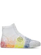 Philipp Plein Hi-top Painted Sneakers - White