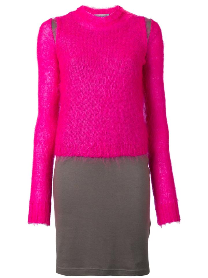 Walter Van Beirendonck Vintage Mohair Overlay Dress - Grey