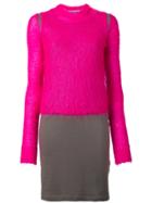 Walter Van Beirendonck Vintage Mohair Overlay Dress - Grey