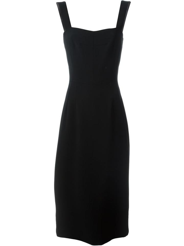 Dolce & Gabbana Fitted Sweet-heart Dress, Women's, Size: 40, Black, Viscose/acetate/spandex/elastane/silk