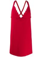 Miu Miu Short Crisscross Dress - Red