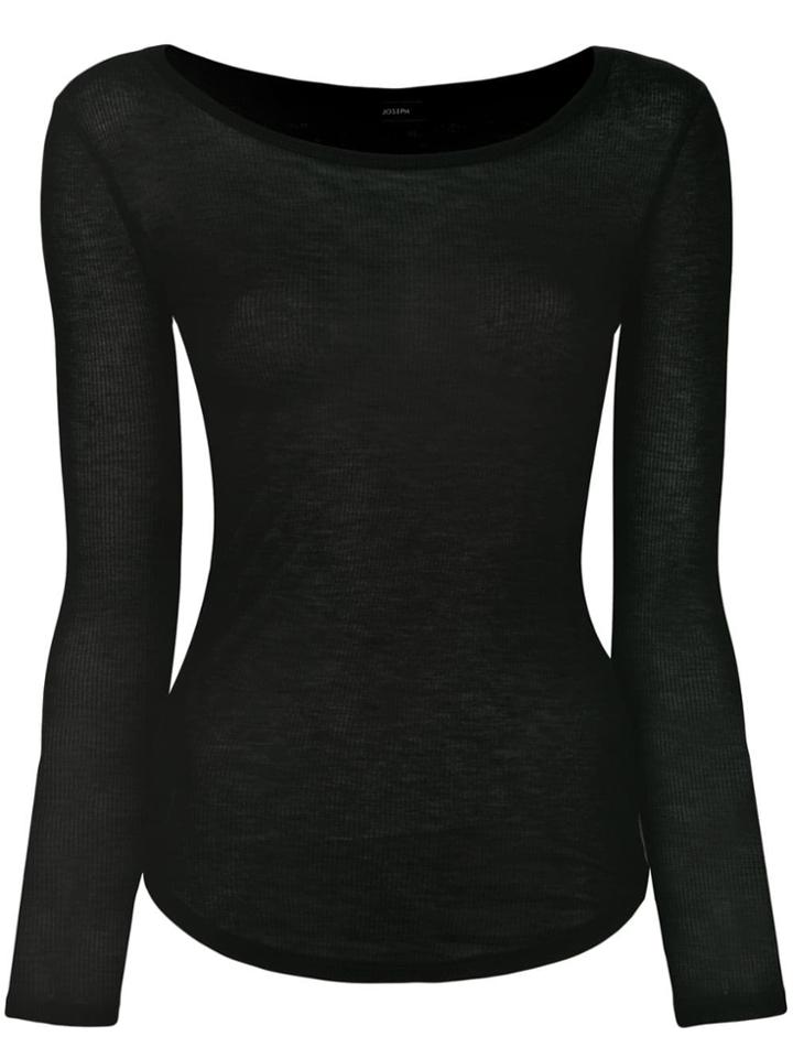 Joseph Panelled Top - Black