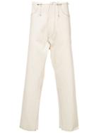 Camiel Fortgens Contrast Stitch Trousers - White