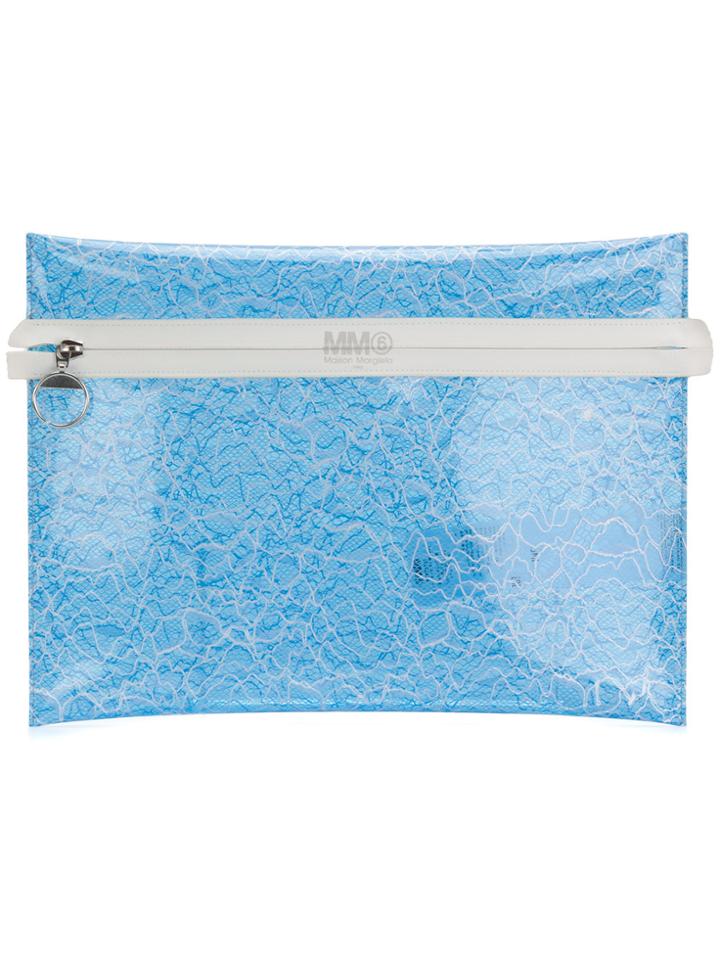 Mm6 Maison Margiela Transparent Clutch - Blue