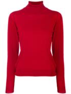 John Smedley Siena Roll Neck Top - Red