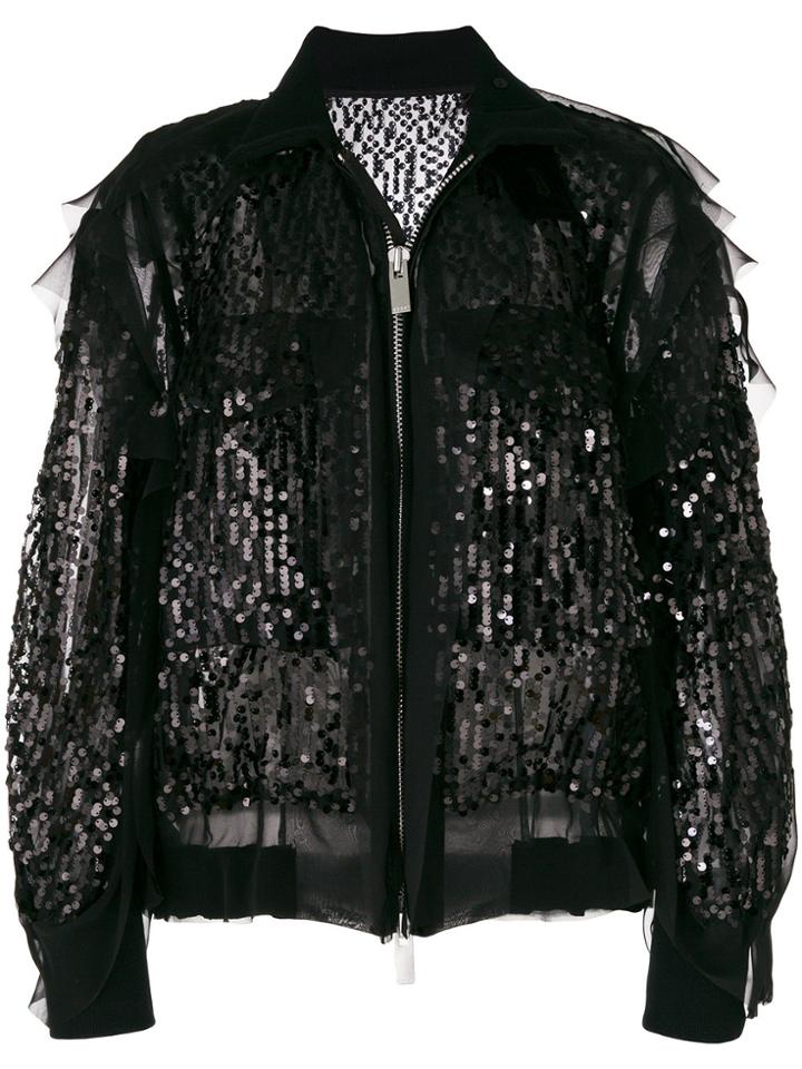 Sacai Sequin Bomber Jacket - Black