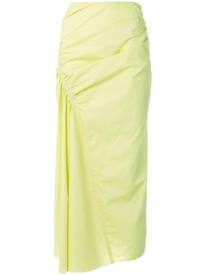 Pringle Of Scotland Gathered Pleat Skirt - Yellow