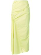Pringle Of Scotland Gathered Pleat Skirt - Yellow