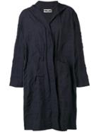 Hache - Single Breasted Coat - Women - Cotton/spandex/elastane - 42, Blue, Cotton/spandex/elastane