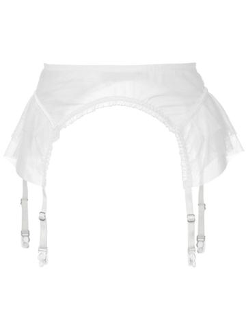 Lascivious 'kitty' Suspender Belt - White