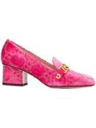 Gucci Logo Pattern Pumps - Pink