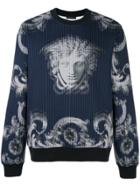 Versace 'lenticular Foulard' Sweatshirt - Blue