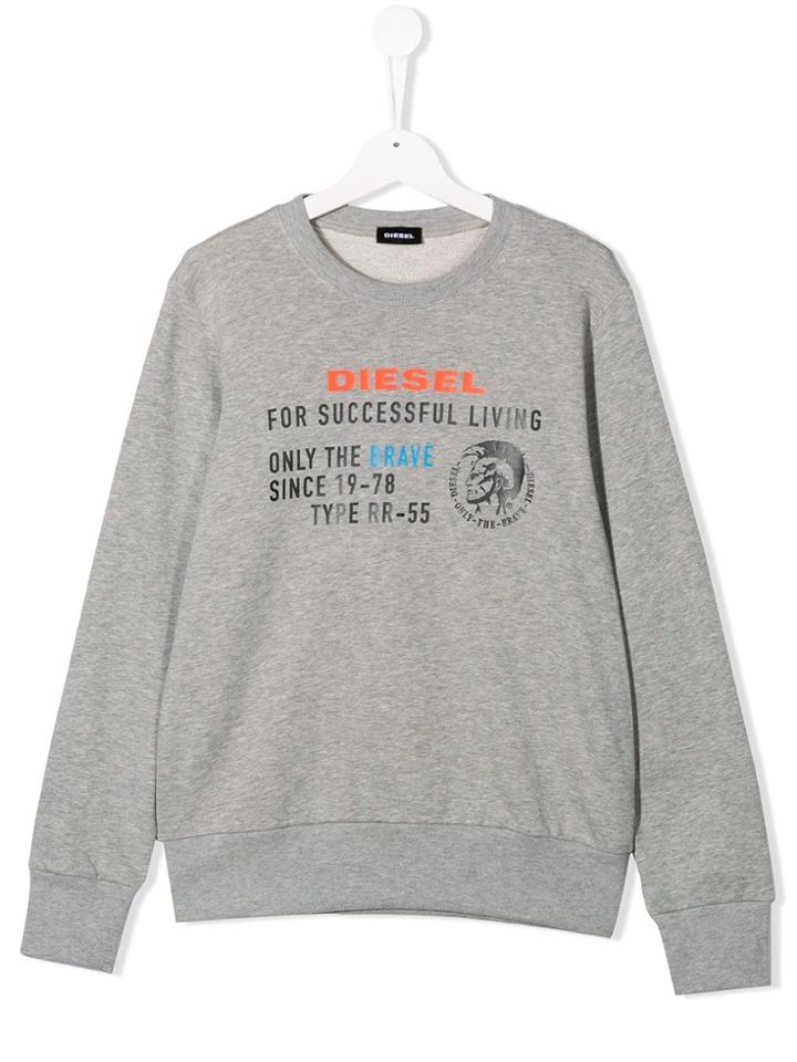 Diesel Kids Branded Sweatshirt - Grey