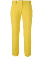Versace Collection Cropped Trousers, Women's, Size: 38, Yellow/orange, Polyester/spandex/elastane/cotton