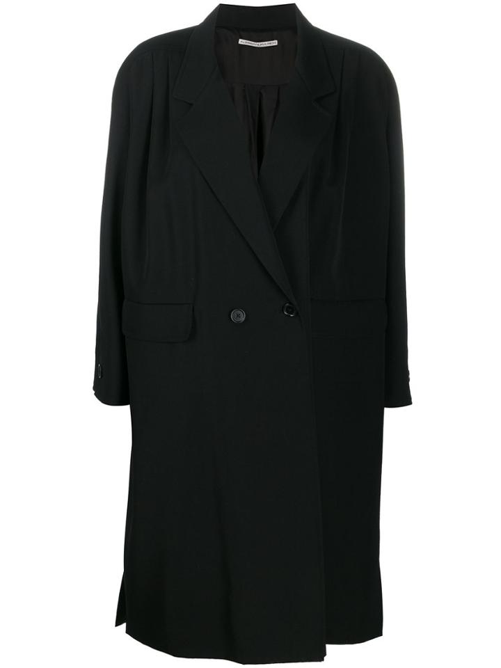 Alessandra Rich Blazer Midi Coat - Black