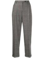 Brag-wette Glen Plaid Tailored Trousers - Grey