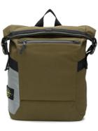 Stone Island Logo Panel Backpack - Green