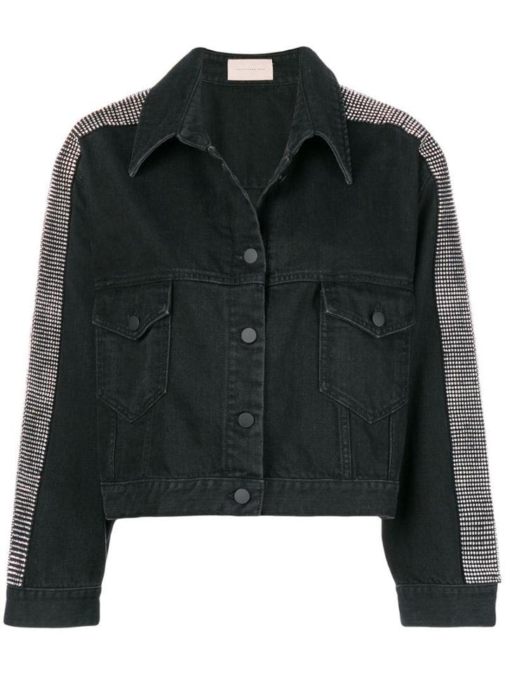 Christopher Kane Crystal Embellished Denim Jacket - Black