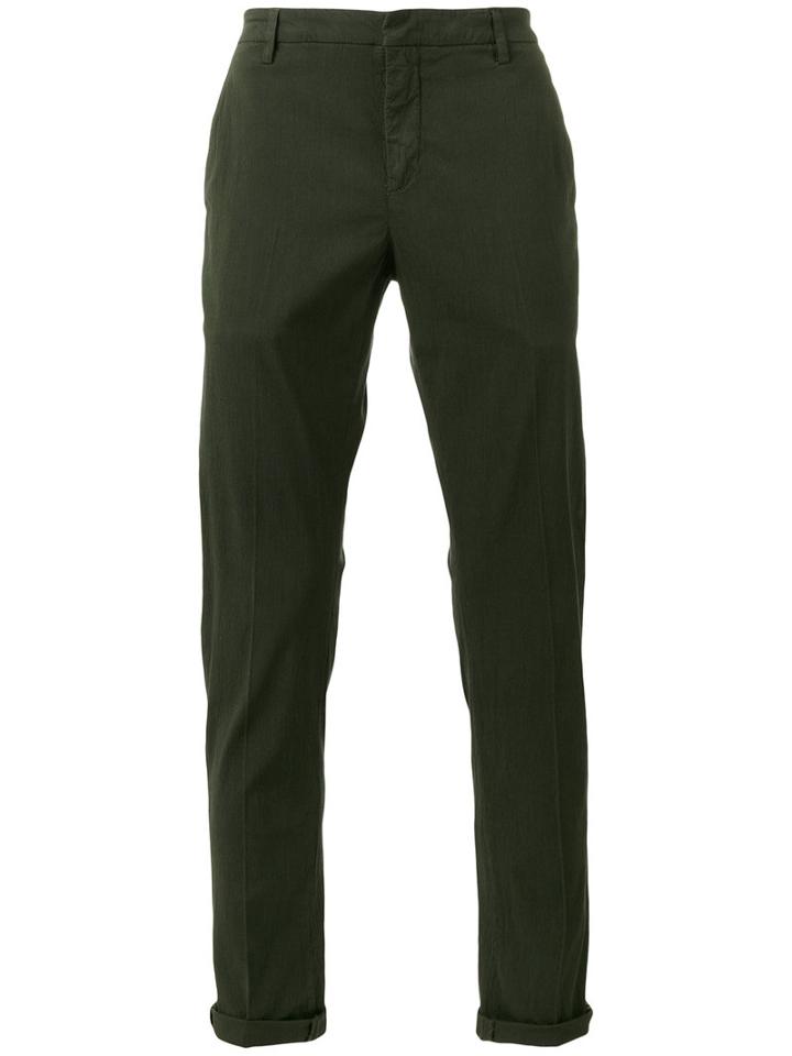 Dondup - Cropped Chino Trousers - Men - Cotton/spandex/elastane/viscose - 31, Green, Cotton/spandex/elastane/viscose