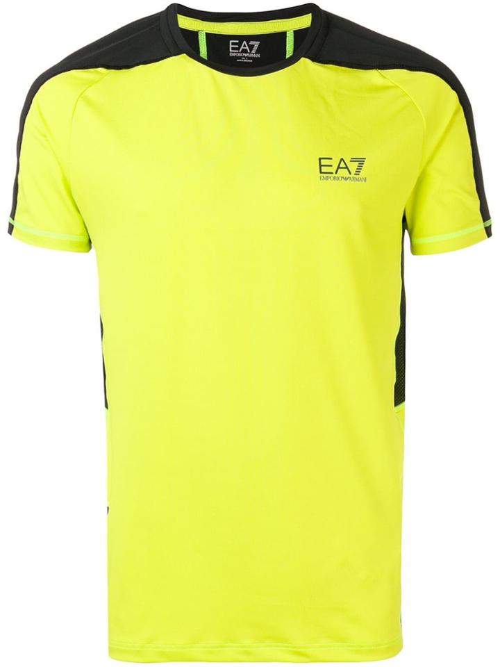 Ea7 Emporio Armani Colour Block Sports T-shirt - Green