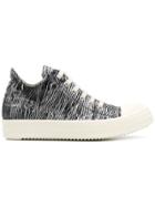 Rick Owens Drkshdw Two-tone Lace Up Sneakers - Black