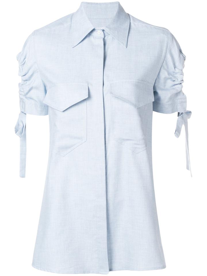 Victoria Beckham Tie Detail Shirt - Blue