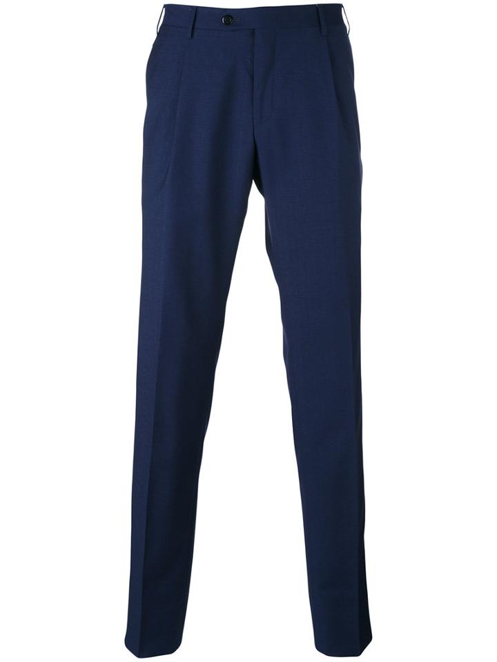 Corneliani - Tailored Trousers - Men - Virgin Wool - 46, Blue, Virgin Wool